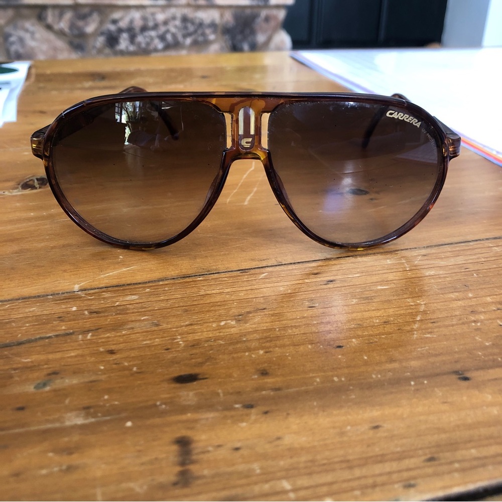 Carrera Champion 125 A 62 12 Brown Tortoise UV Protection Sunglasses Retro